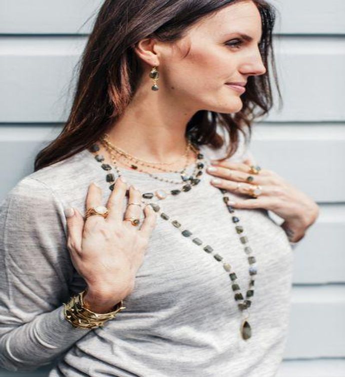 Victoria Ojai Earrings Labradorite