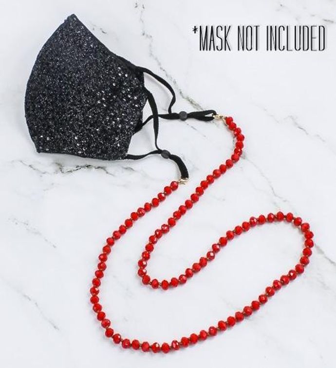 Bright Red Mask Necklace Holder