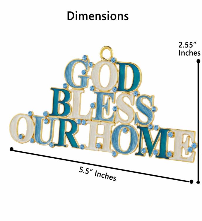 Matashi God Bless Our Home Welcome Wall Art Sign For Home Wall Ornament