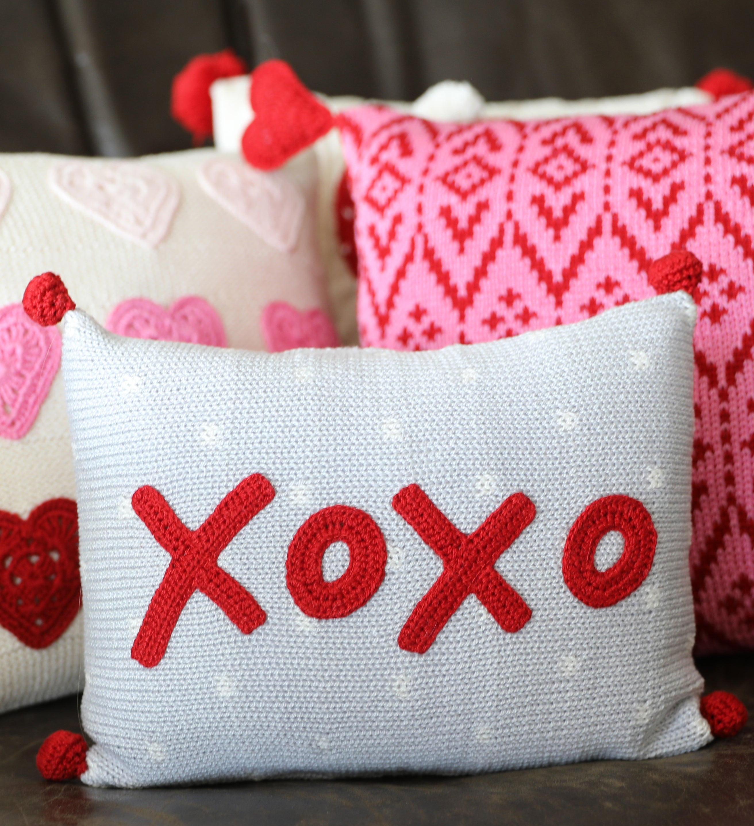 Xoxo Mini Pillow, Red