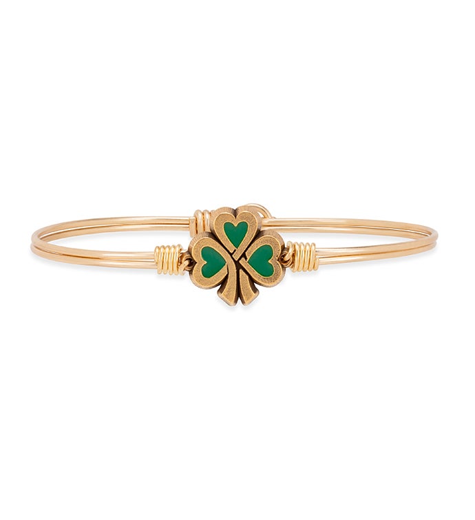 Luca + Danni Lucky Shamrock Bangle Bracelet