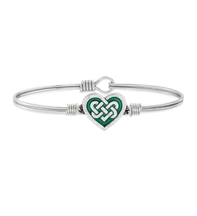 Luca +  Danni Celtic Heart Bangle Bracelet