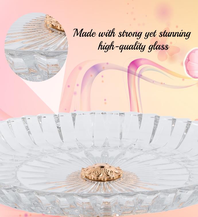 Crystal Cake Plate Centerpiece Decorative Dish