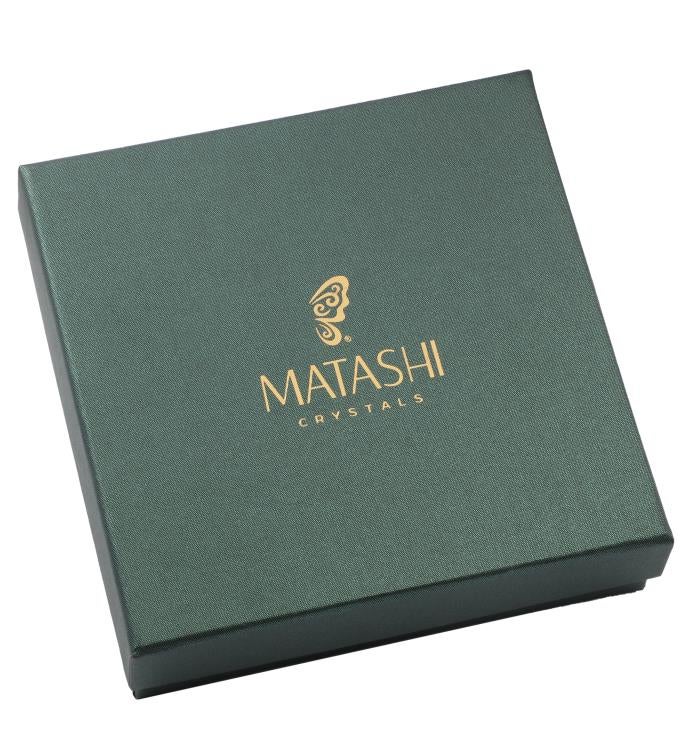 24k Gold Plated Crystal Topped Dessert Spoons By Matashi