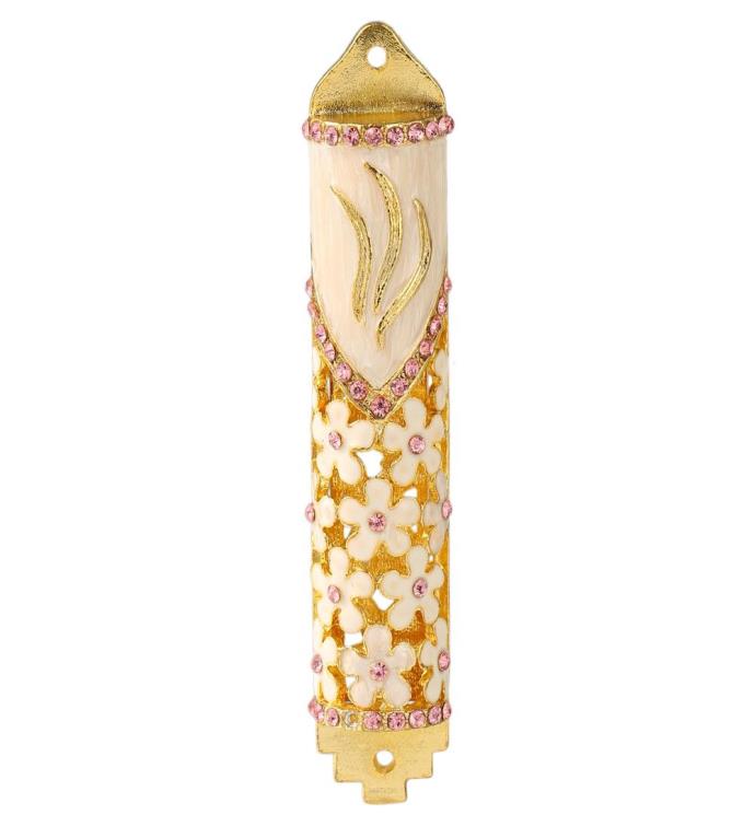 Matashi 4.25" Hand Painted Enamel Mezuzah