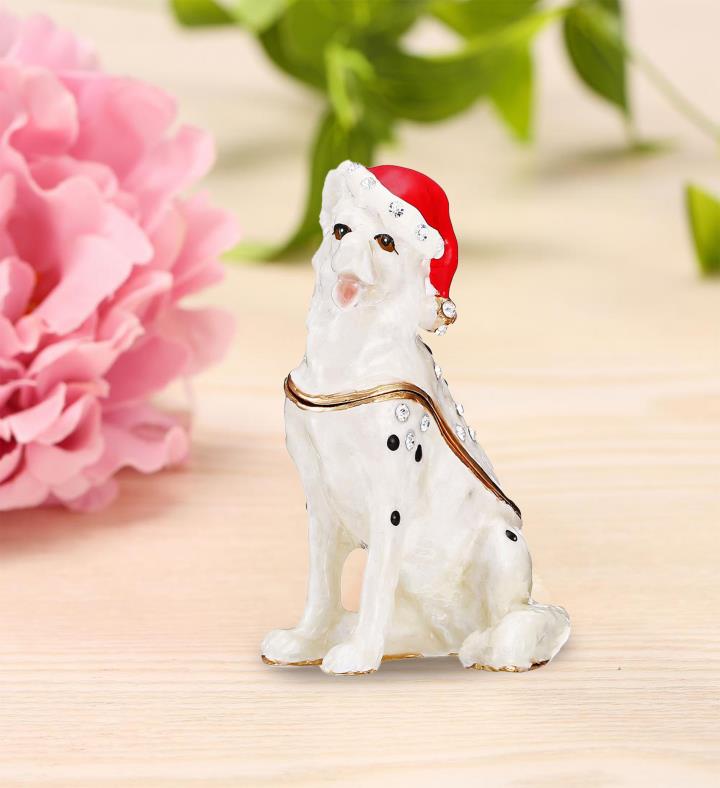 Christmas Dog Trinket Box