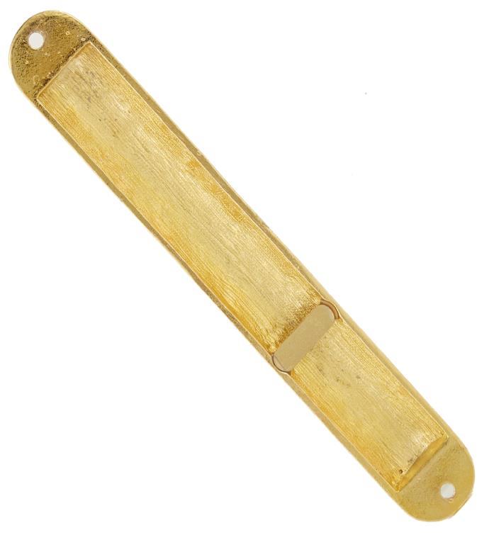 Gold Hand Painted Enamel 6'' Mezuzah With Hebrew Shin Home Door Wall Decor