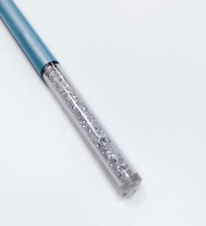 Matashi Blue Chrome Plated Stylish Ballpoint Pen With A Crystalline Top