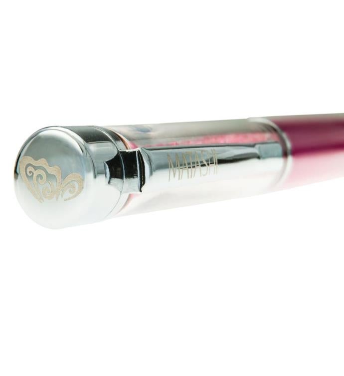 Matashi Pink Themed Chrome Plated Ballpoint Pen W/ Pink Crystal Filled Top