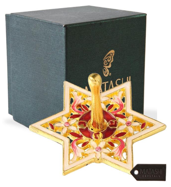 Hand-painted Spinning Dreidel Holiday Ornaments (pewter) Jewish Décor