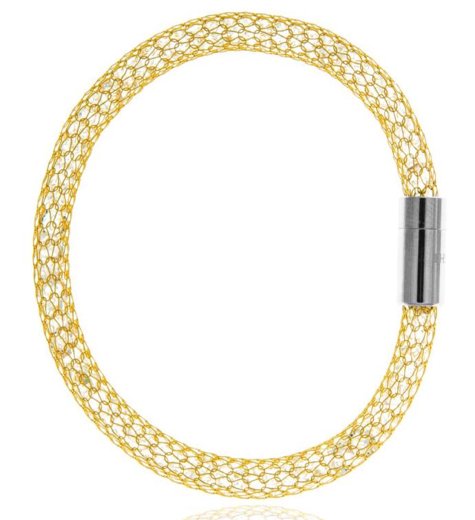 Matashi 18k Gold Mesh Bangle Bracelet 