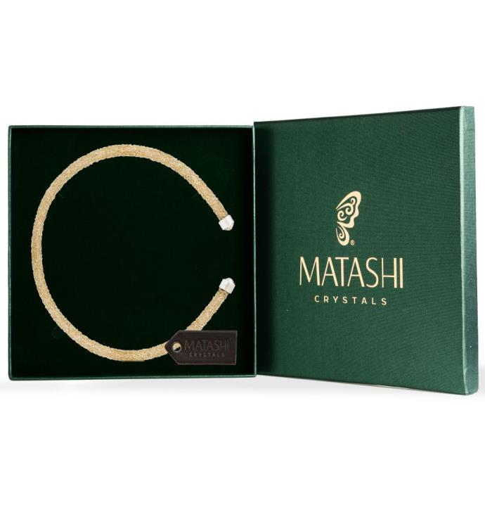 Glittery Luxurious Crystal Bangle Bracelet By Matashi