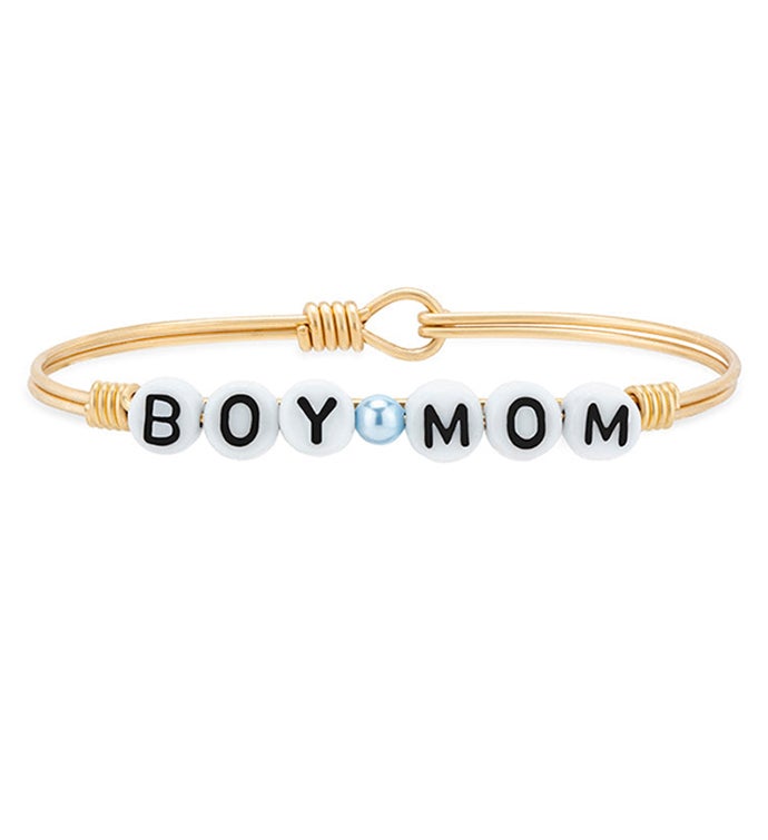 Luca + Danni Boy Mom Letter Bead Bangle Bracelet