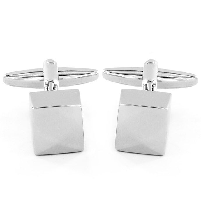 Men's Polished Cube Cuff Links