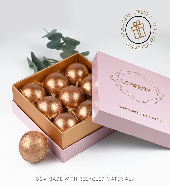 24k Rose Gold Bath Bombs Gift Set