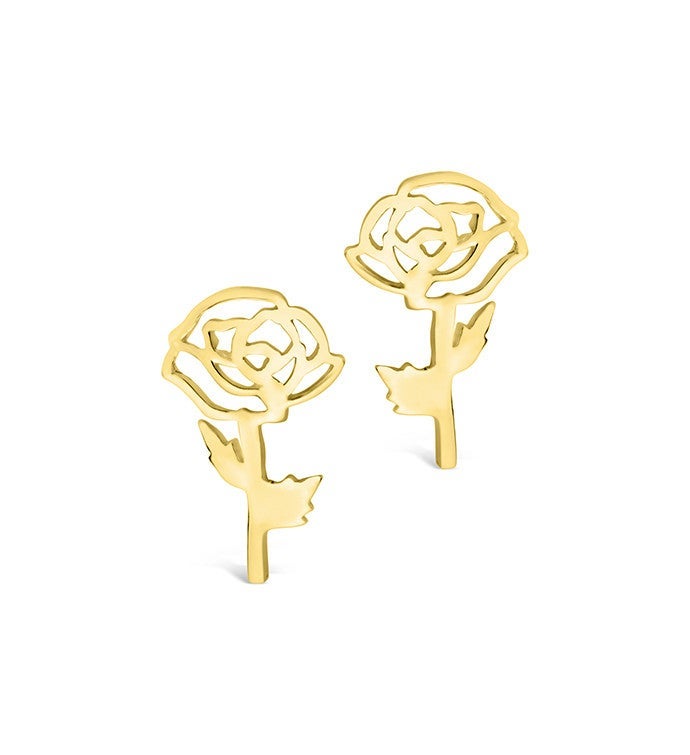 Birth Flower Earring Studs