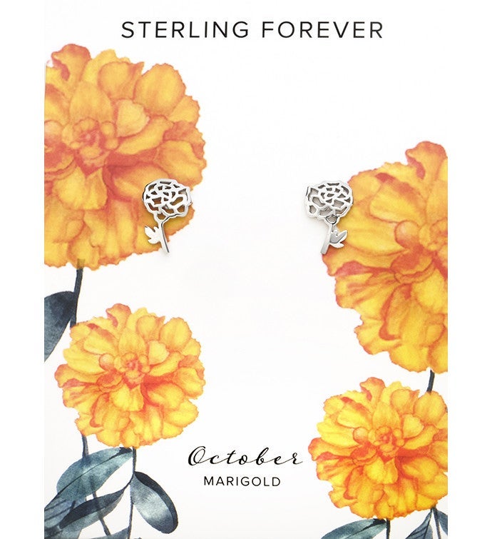 Birth Flower Earring Studs