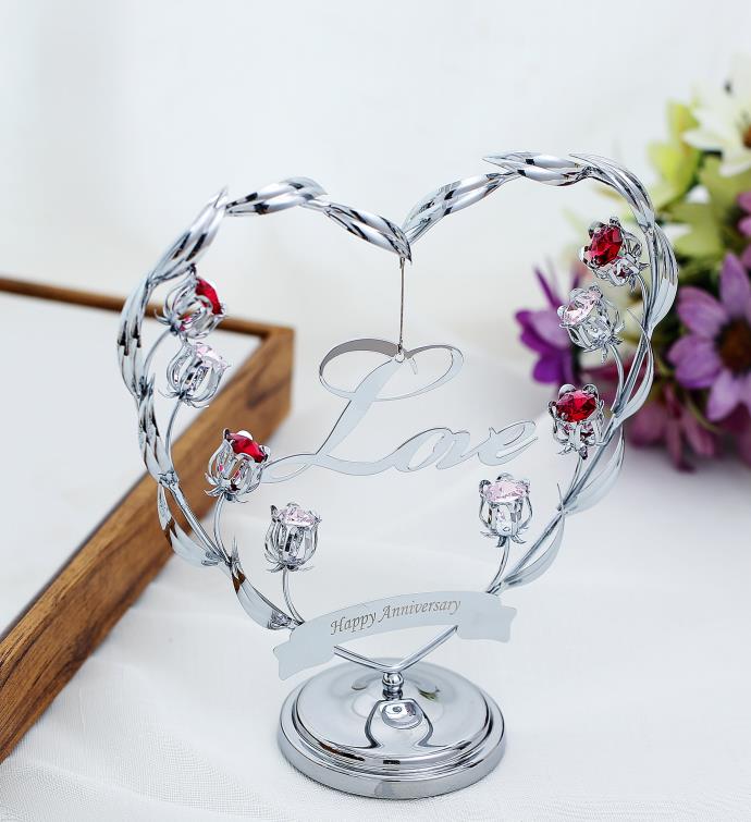 Happy Anniversary Table Ornament With Matashi Crystals