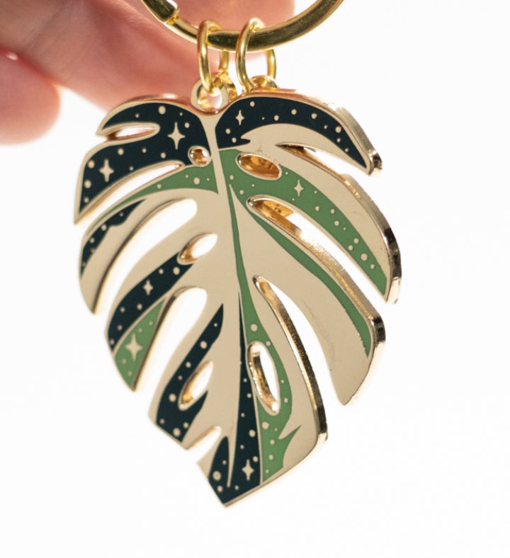 Variegated Monstera Deliciosa, Thai Constellation Keychain, Plant Gifts