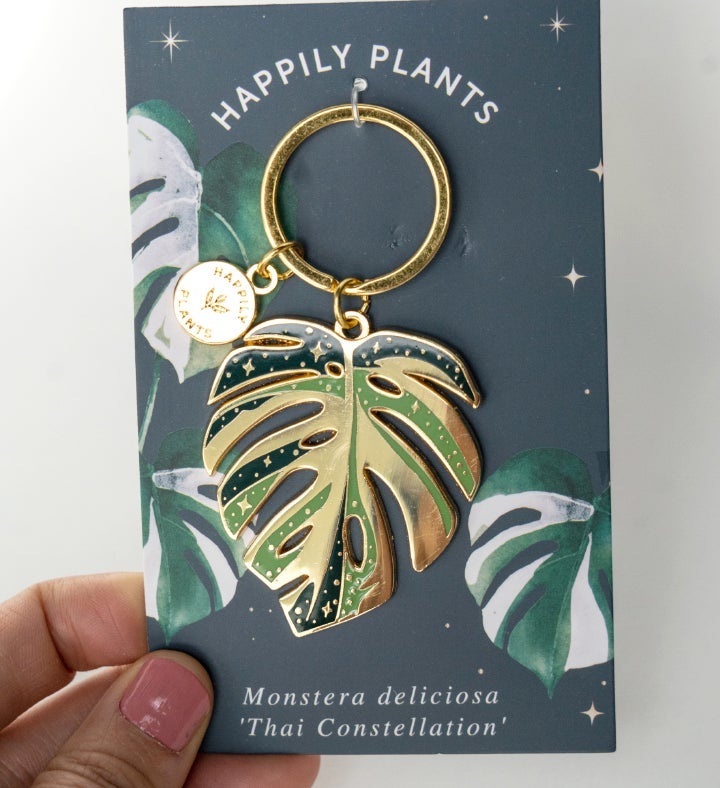 Variegated Monstera Deliciosa, Thai Constellation Keychain, Plant Gifts