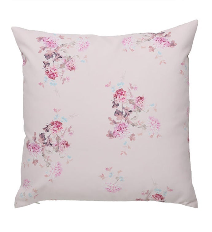 Pink Dancing Dahlia Velvet Pillow