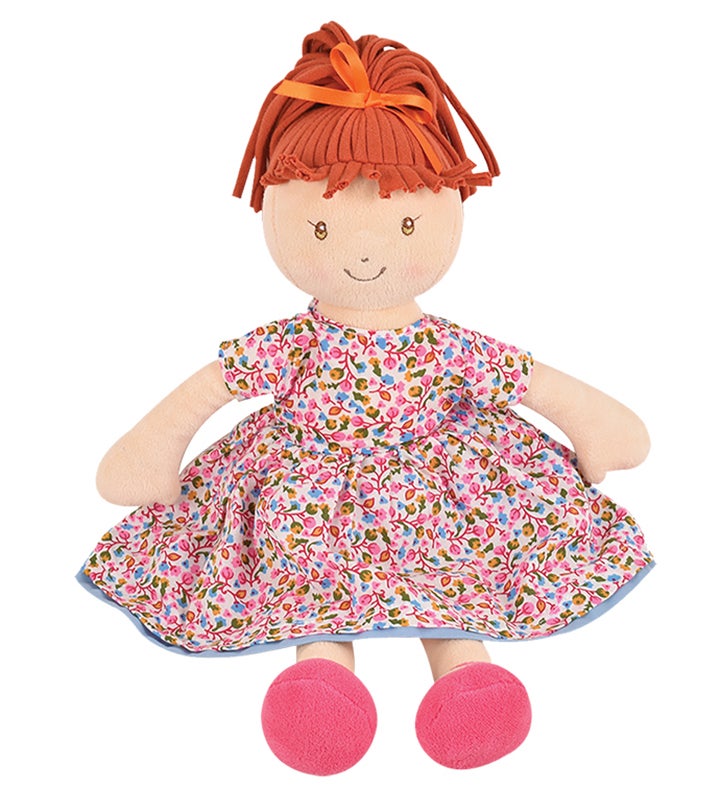 Emmy Lu - Orange Hair In Pink Print Dress