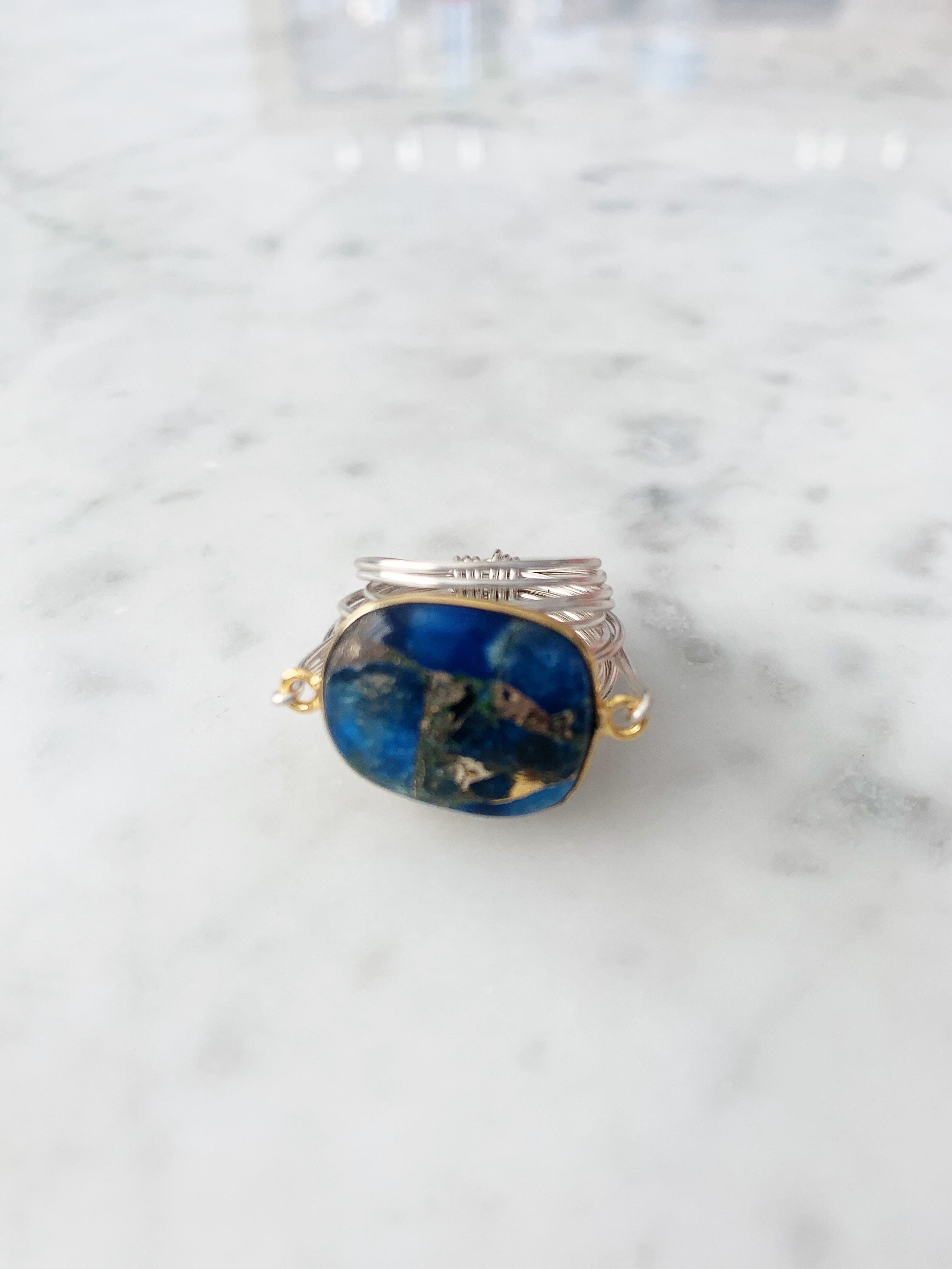 Torrey Ring in Blue Mojave Cu Turquoise