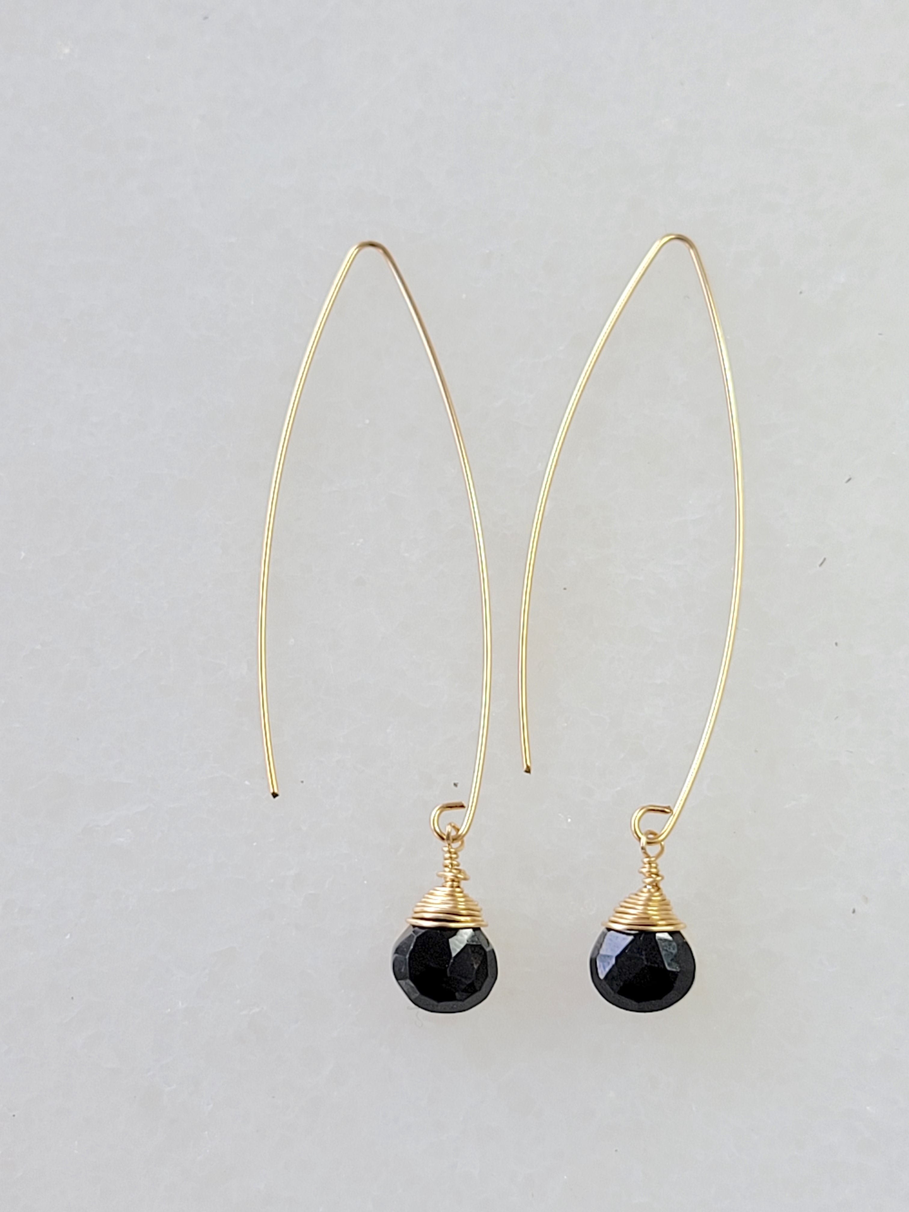 Jill Long Wire Drop Earring 