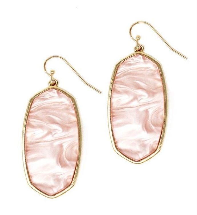 Pearlized Pink Earrings