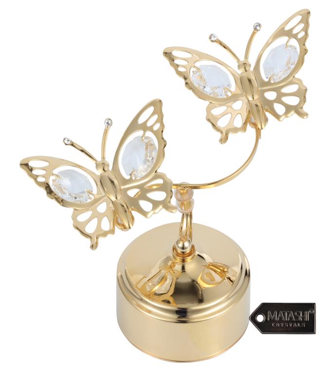 Gold Plated Nature Music Box