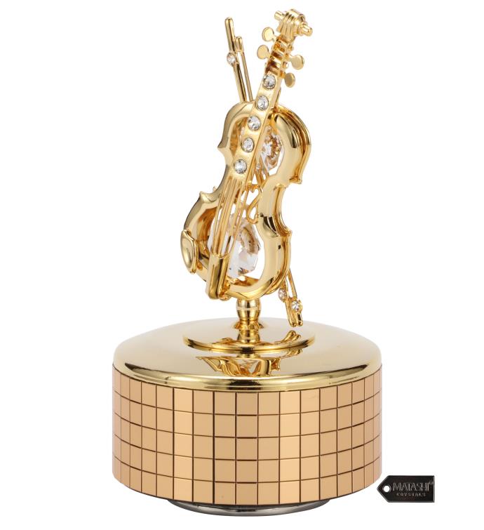 Matashi 24k Gold Plated  Wind Up Music Box Plays