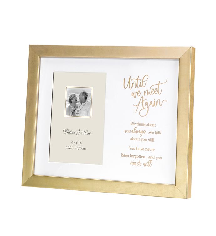 Lillian Rose Memorial Gold Photo Frame With Sympathy Verse