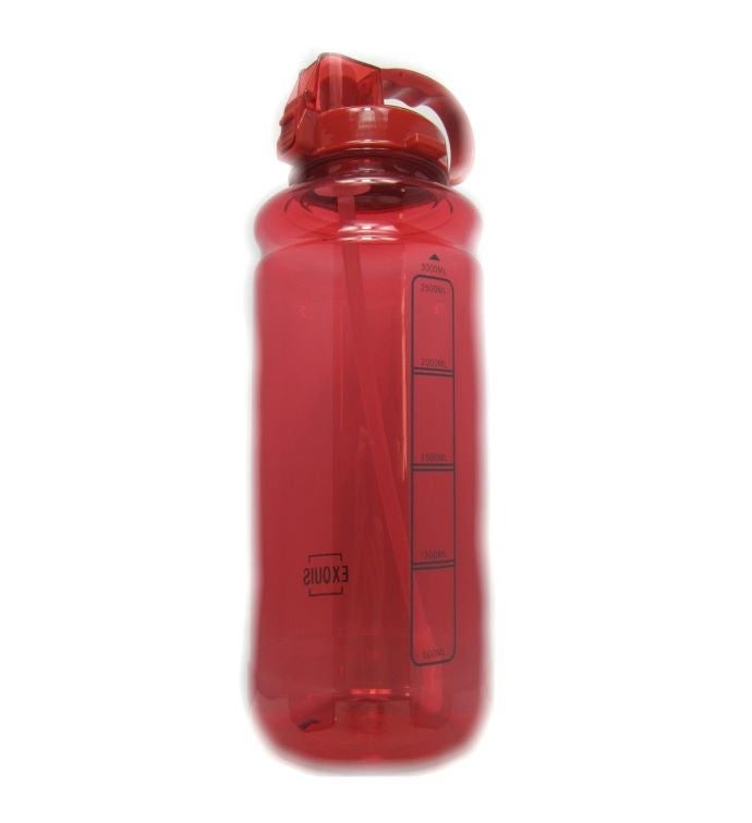 Exouis 101oz / 3000ml Red Sport Water Bottle, Bpa Free