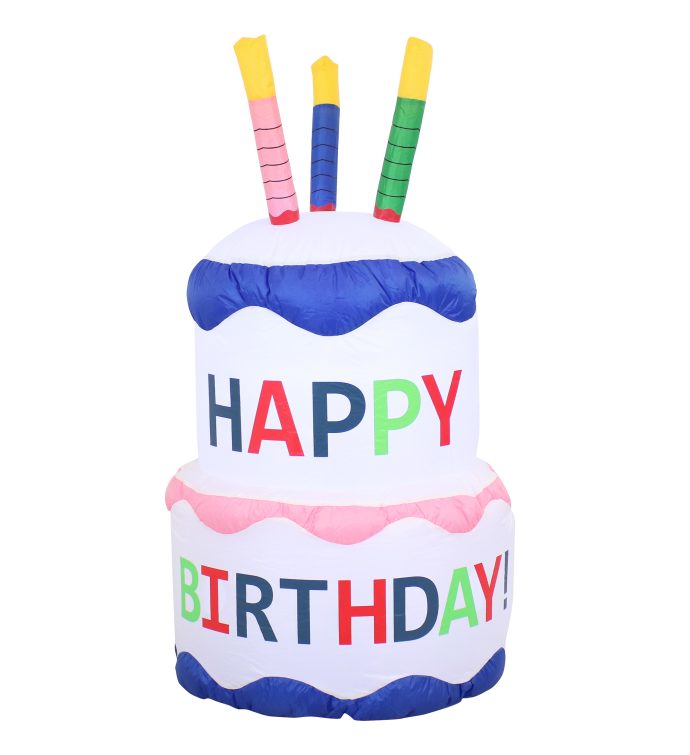 Large Inflatable Outdoor Decoration   Happy Birthday Cake