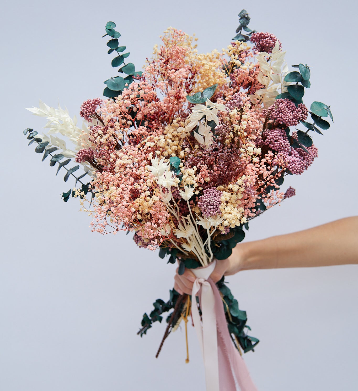 Dried Flower Bouquet   For Love Of Pink