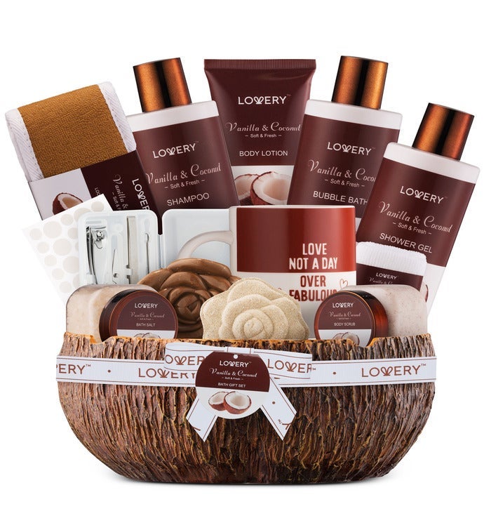 Deluxe Mens Gift Set   Coconut Bath Gift   Self Care Kit With Ash Tray