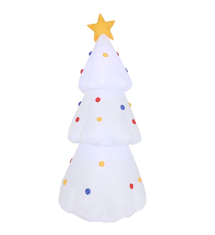 Large Inflatable Christmas Decoration   6 foot White Holiday Tree
