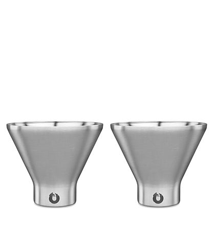 Stainless Steel Martini Glass, Set Of 2