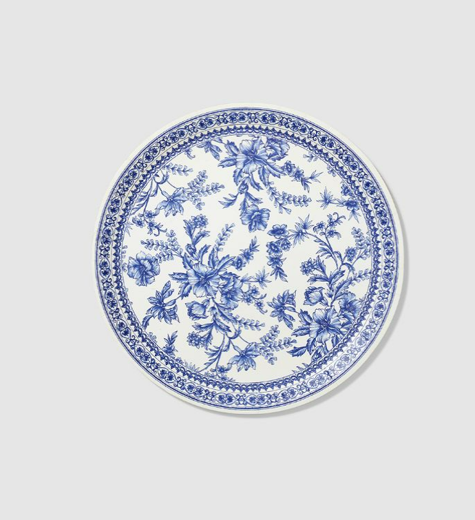 French Toile Large Plates  10 Per Pack