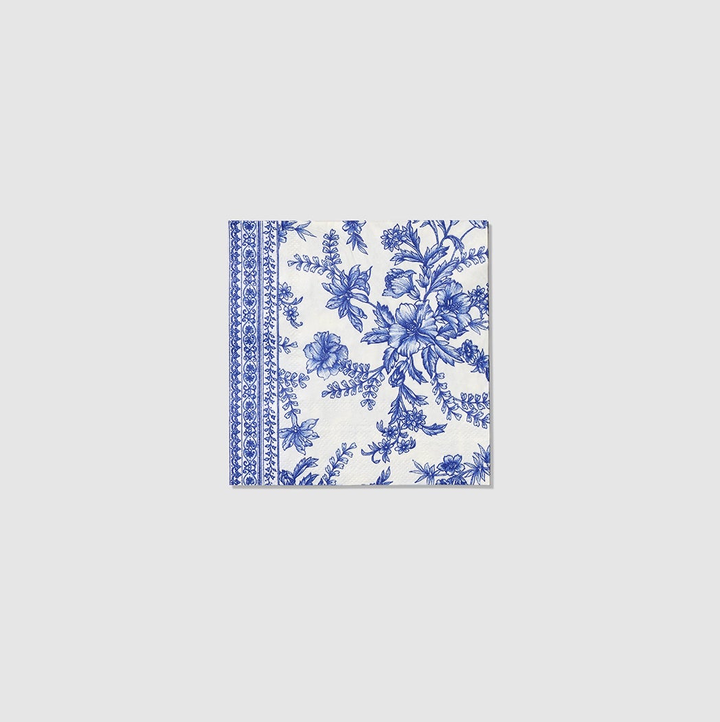 French Toile Cocktail Napkins (25 Per Pack)