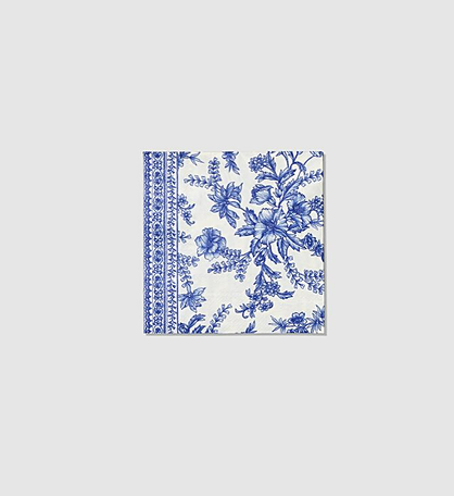 French Toile Cocktail Napkins (25 Per Pack)
