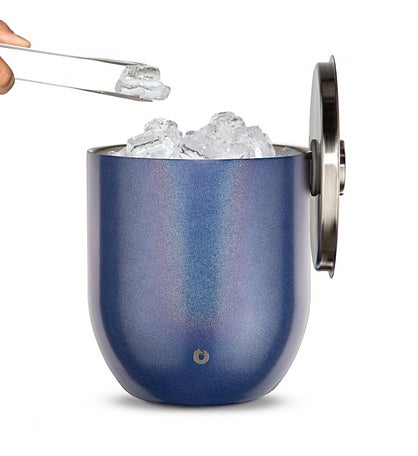 Stainless Steel Ice Bucket With Lid And Tongs