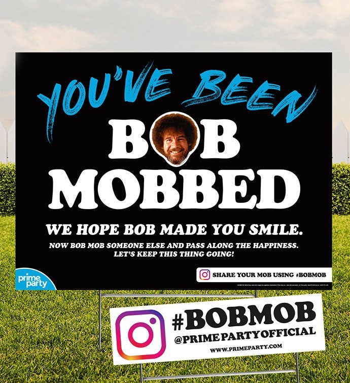 Bob Ross, Bob Mob– Funny Massive Yard Display Prank