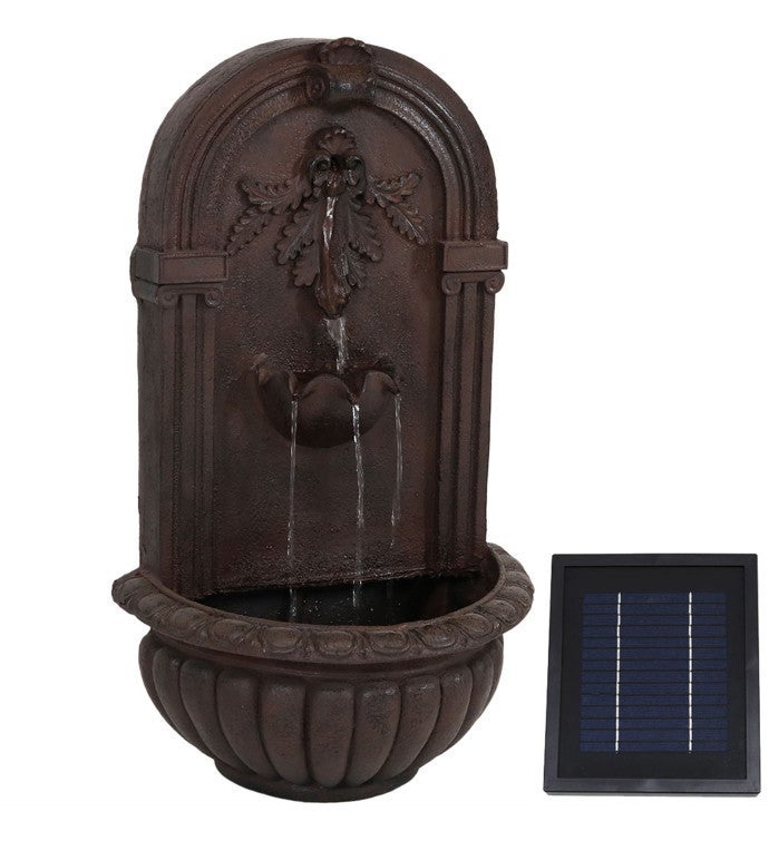 Florence Outdoor Wall Fountain 27" Iron Finish