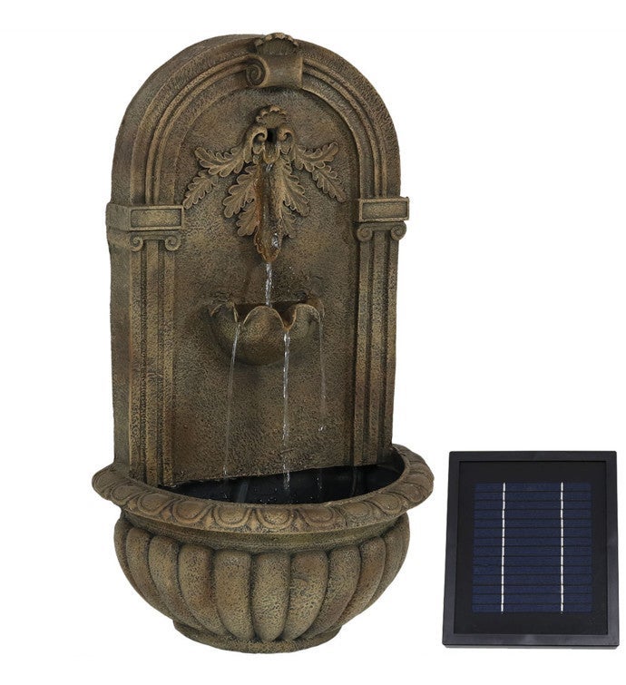 Florence Outdoor Wall Fountain 27" Florentine Stone