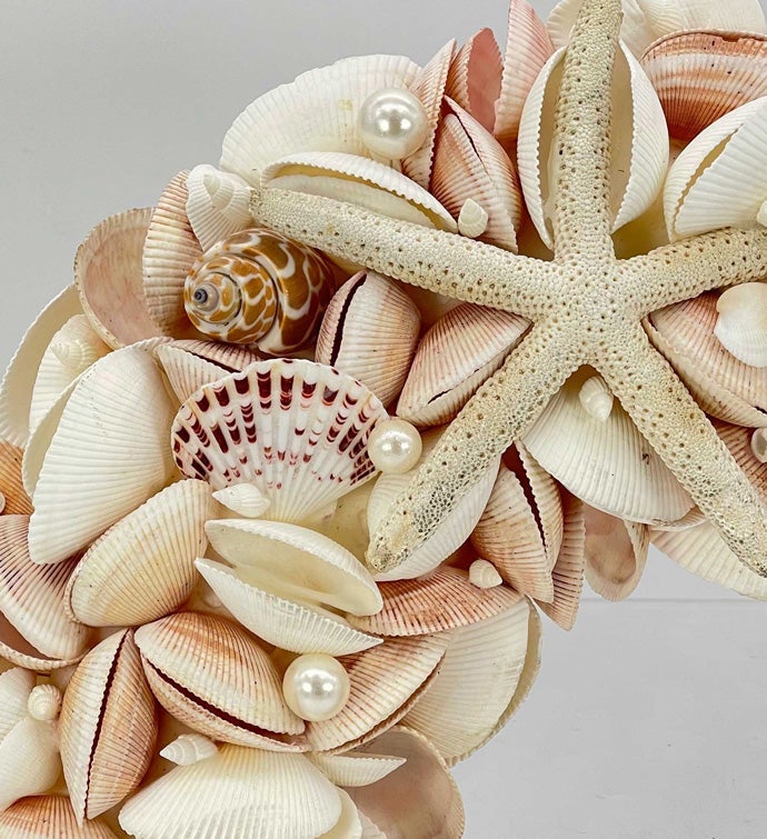Shiny ribbon shell wreathe  ⋆。˚ リース シェル IMG_9611_grande.jpg?v=1696693148