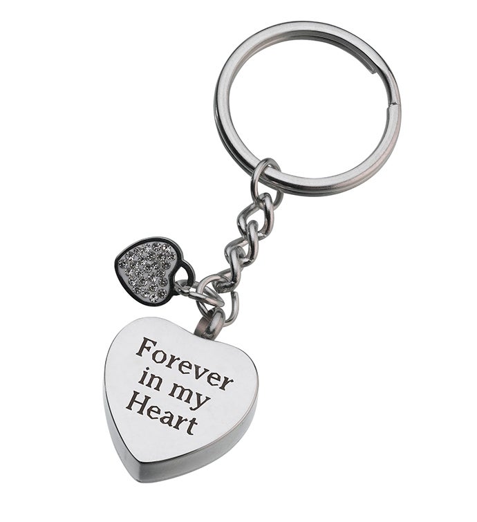 Lillian Rose Forever In My Heart Memorial Key Ring