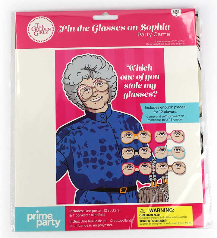 Golden Girls Pin the glasses On Sophia Party Game