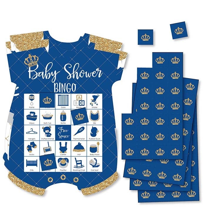 Royal Prince Charming   Bingo Cards & Markers Baby Shower Bingo Game 18 Ct