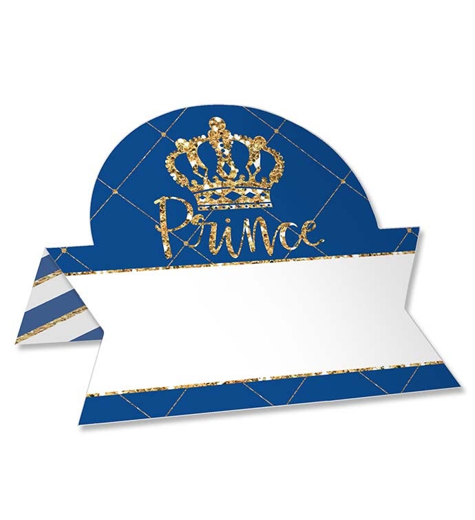 Royal Prince Charming   Birthday Party Table Setting Name Place Cards 24 Ct